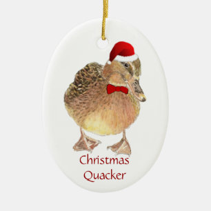 Weihnachtsbäcker, Sonnenduck, Vogel-Spaß Keramikornament