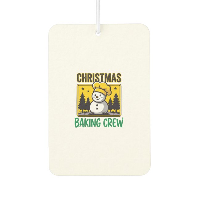 Weihnachtsbäckercrew Schneemann Holiday Design Autolufterfrischer (Vorderseite)