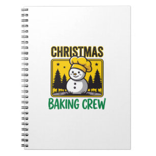 Weihnachtsbäckercrew Schneemann Holiday Design Notizblock