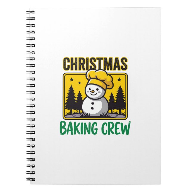 Weihnachtsbäckercrew Schneemann Holiday Design Notizblock (Vorderseite)