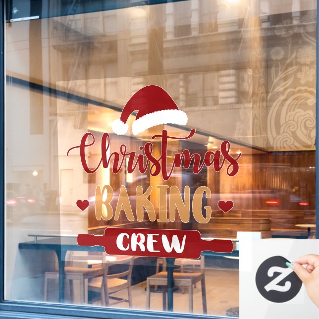 Weihnachtsbäckerei - Crew Fensteraufkleber (Café-Fenster)