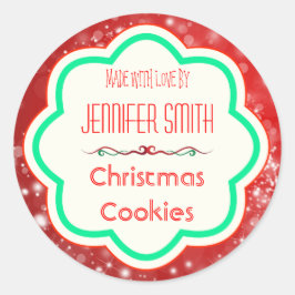 Weihnachtsbäckerei Gebäck Runder Aufkleber