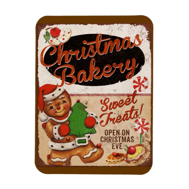 Weihnachtsbäckerei Gingerbret Küche Magnet (Vertikal)