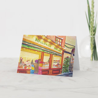 Weihnachtsbäckerei in Paris Feiertagskarte
