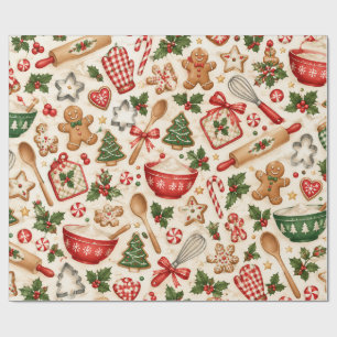 Weihnachtsbäckerei Küchen Geschenkpapier