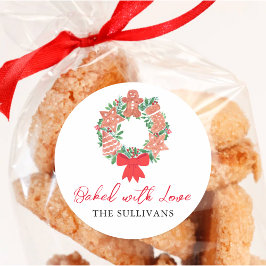 Weihnachtsbäckerei Lebkuchen Mit Liebe Gebacken Runder Aufkleber