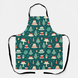 Weihnachtsbäckerei-Muster Schürze