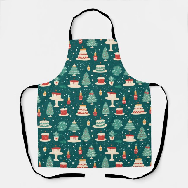 Weihnachtsbäckerei-Muster Schürze (Vorderseite)