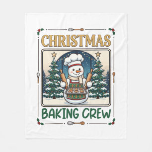 Weihnachtsbäckerei-Schneemann-Chef Lebkuchen Coo Fleecedecke