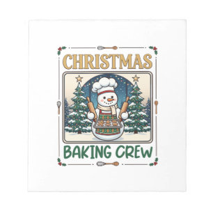Weihnachtsbäckerei-Schneemann-Chef-Lebkuchen-Coo Notizblock