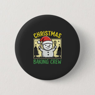 Weihnachtsbäckerei-Schneemann-Feiertag Button
