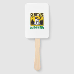 Weihnachtsbäckerei-Schneemann-Feiertagsdesign Fächer