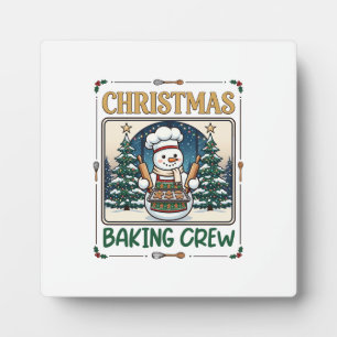 Weihnachtsbäckerei Schneemann Koch Lebkuchen Coo Fotoplatte