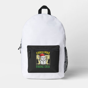Weihnachtsbäckerei Schneemann Urlaub Bedruckter Rucksack