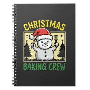Weihnachtsbäckerei Schneemann Urlaub Notizblock