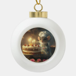 Weihnachtsbäckerei von Fabulous Mice Baker Keramik Kugel-Ornament