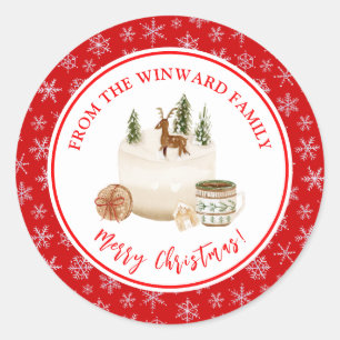 Weihnachtsbäckerei Weihnachtskuchen Runder Aufkleber