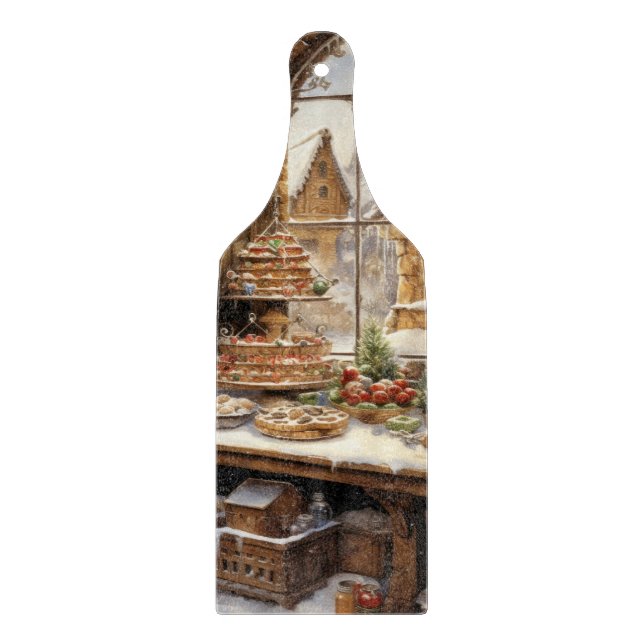 Weihnachtsbäckerfenster Schneidebrett (Vorderseite)