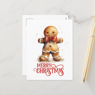 Weihnachtsbäckerkekse ergänzen Botschaft Feiertagspostkarte