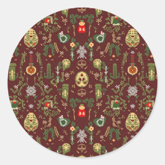 Weihnachtsbäckersticker Runder Aufkleber