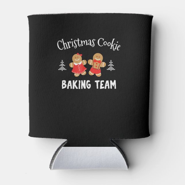 Weihnachtsbackmannschaft | Lebkuchenmann Dosenkühler (Vorderseite)