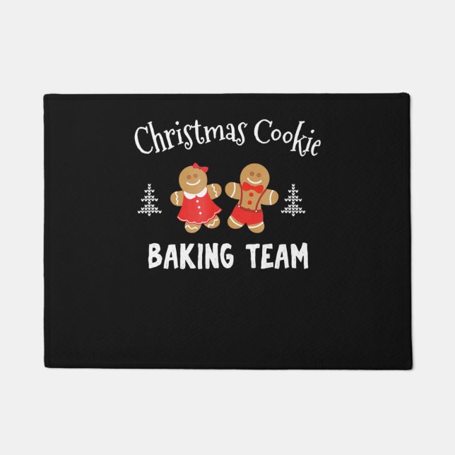Weihnachtsbackmannschaft | Lebkuchenmann Fußmatte (Vorderseite)