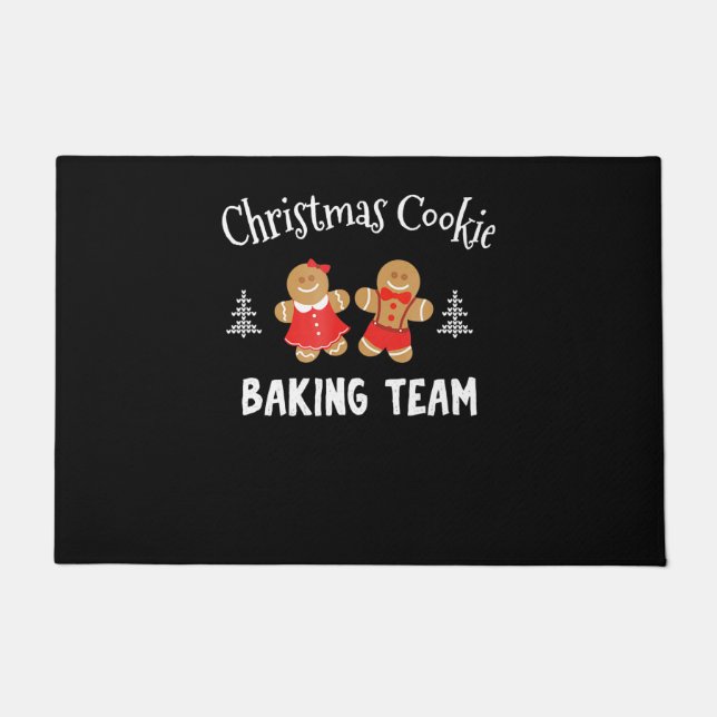 Weihnachtsbackmannschaft | Lebkuchenmann Fußmatte (Vorderseite)