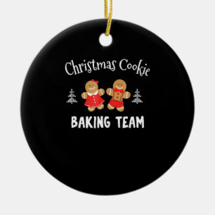 Weihnachtsbackmannschaft Lebkuchenmann Keramik Ornament
