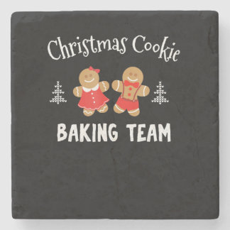 Weihnachtsbackmannschaft | Lebkuchenmann Steinuntersetzer