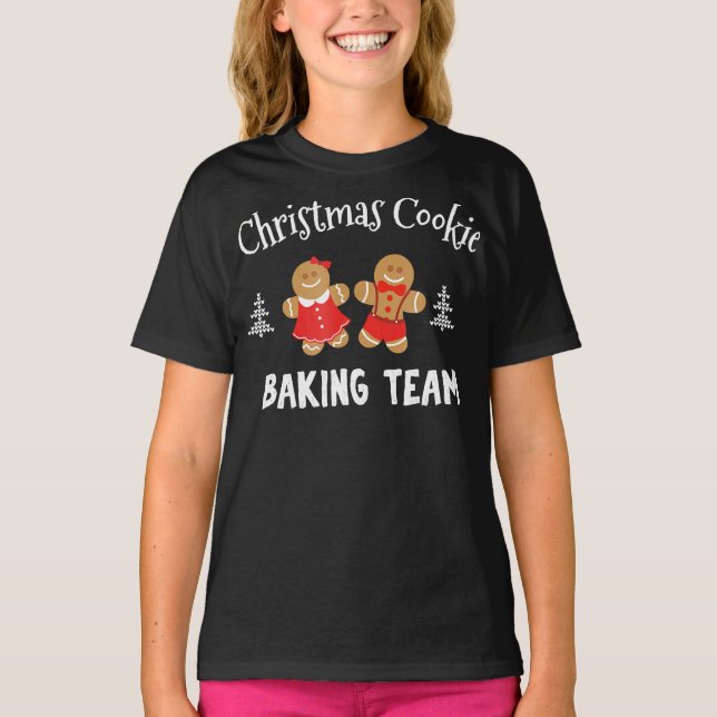 Weihnachtsbackmannschaft | Lebkuchenmann T-Shirt (Vorderseite)
