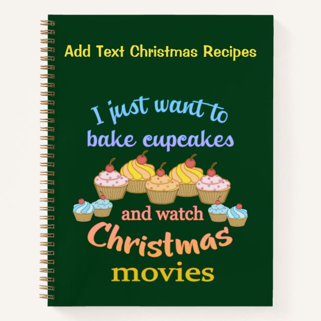 Weihnachtsbackrezepte Notizbuch (Vorderseite)