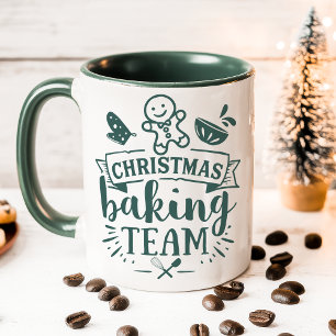 Weihnachtsbackteam Cute Green Holiday Tasse
