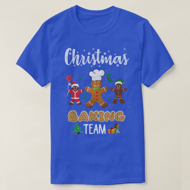 Weihnachtsbackteam Gingerbrot Cookie T - Shirt (Design vorne)