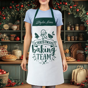 Weihnachtsbackteam Süße Grüne Personalisierte Schürze