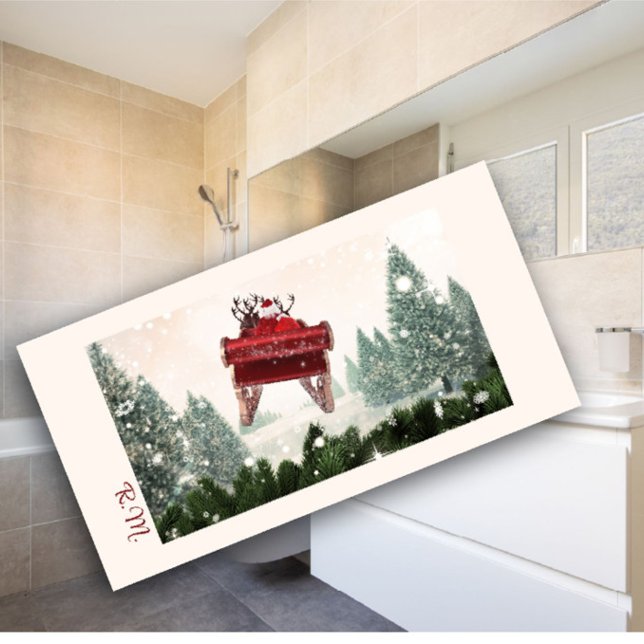 Weihnachtsbadehandtuch in Monogramm Badehandtuch (Von Creator hochgeladen)