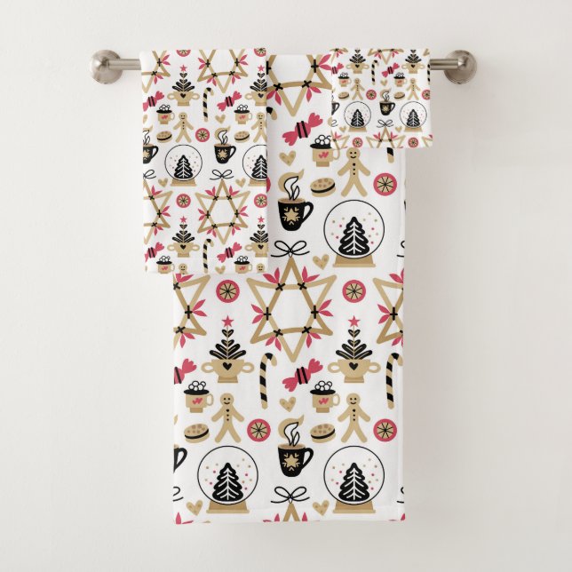 Weihnachtsbadehandtuch-Set Badhandtuch Set (Insitu)