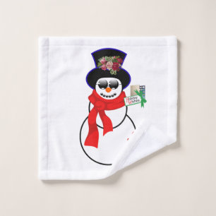 Weihnachtsbadehandtuch-Sets, Snowman Iphone Badhandtuch Set