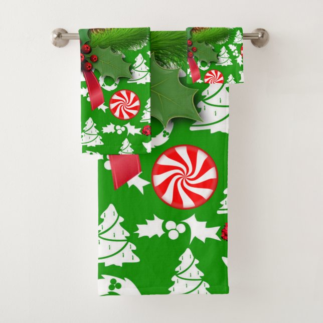 Weihnachtsbadetücher, Sets, Weihnachtskerze Badhandtuch Set (Insitu)