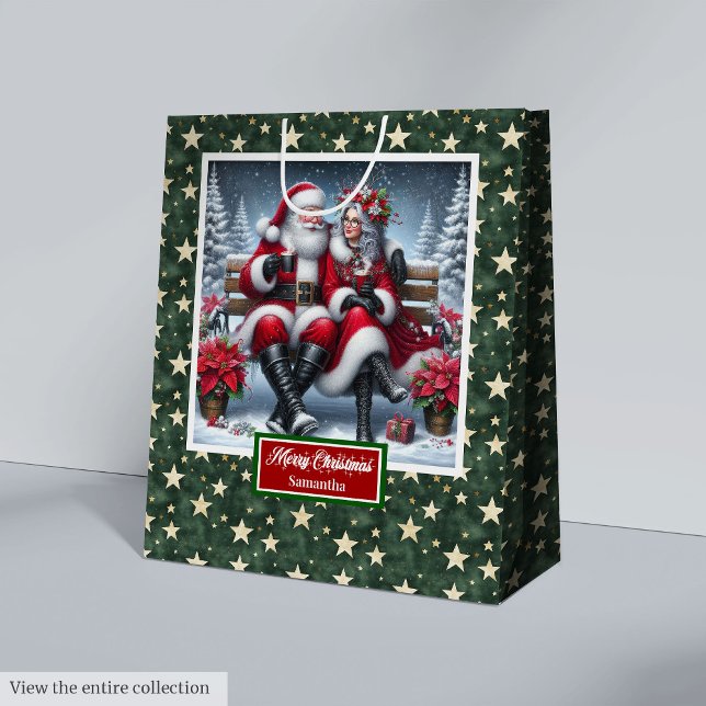 Weihnachtsbag Classic Coolste Frau Claus Mittlere Geschenktüte (Christmas Holiday Gift Bag Classic Coolest Mrs Claus)