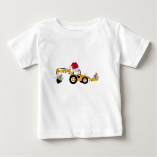 Weihnachtsbagger-Baulasthruck Baby T-shirt