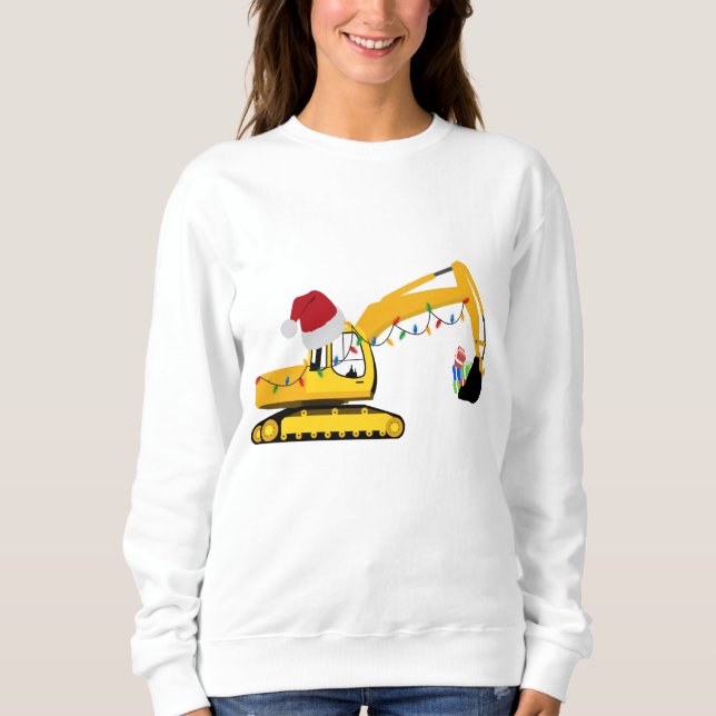 Weihnachtsbagger Sweatshirt (Vorderseite)
