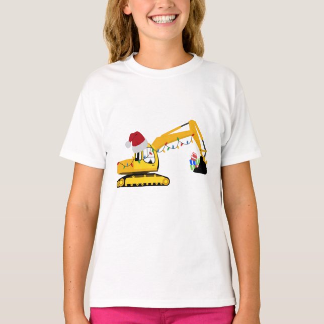 Weihnachtsbagger T-Shirt (Vorderseite)