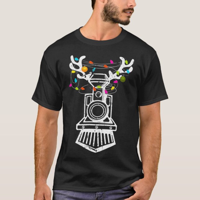 Weihnachtsbahn Rentier Weihnachtsbahn T-Shirt (Vorderseite)