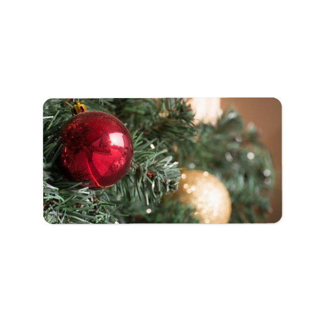 Weihnachtsball Adressaufkleber (Vorne)