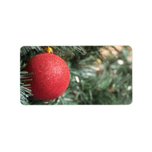 Weihnachtsball Adressaufkleber