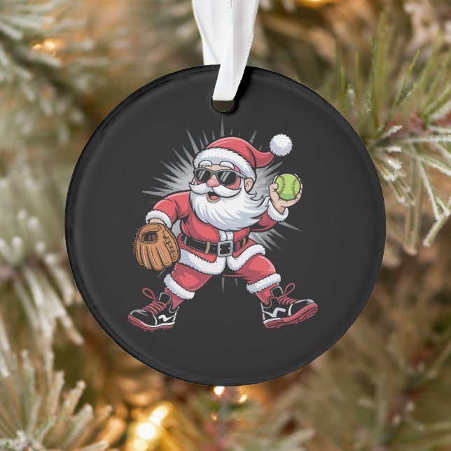 Weihnachtsball als Pitcher Weihnachtssport Ornament (Baum)