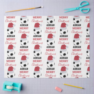 Weihnachtsball-Ball Sportfußball Individuelle Name Seidenpapier