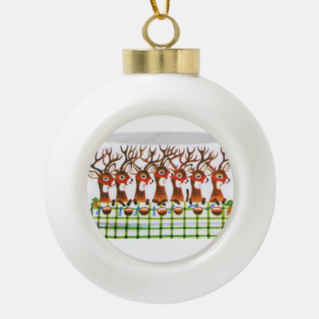 Weihnachtsball-Keramik Keramik Kugel-Ornament (Vorderseite)