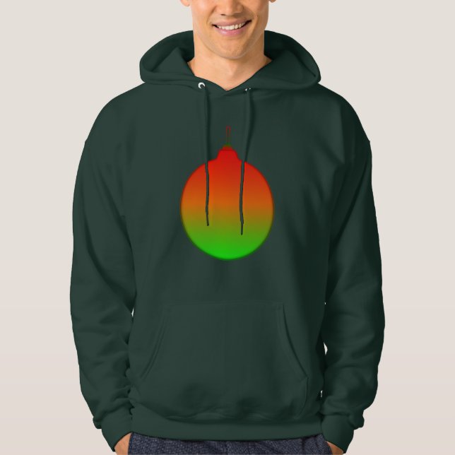Weihnachtsball-Ornament Herren Hoodie (Vorderseite)