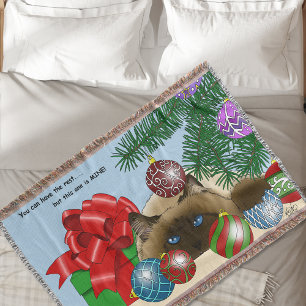 Weihnachtsball-Ornament-Katze Decke